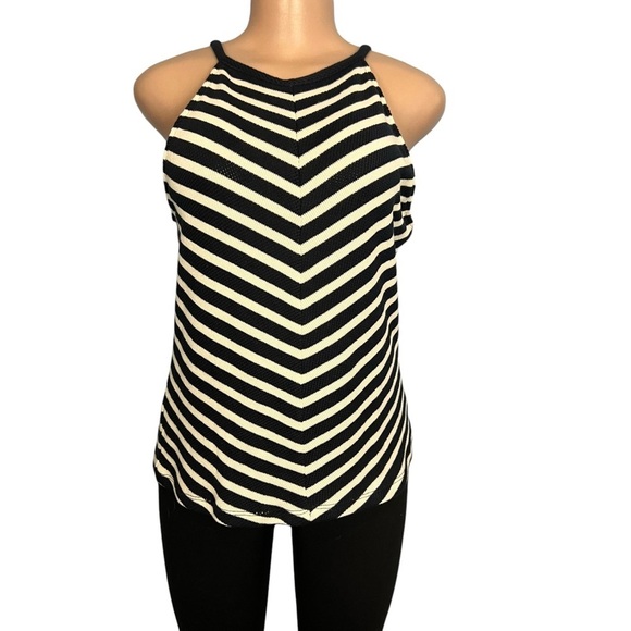 3/$30 🍂 Maeve Anthropologie Navy and White Knit Halter Tank - Picture 1 of 9